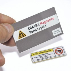 Crachá Magnético - Porta Lapela 75X44 mm